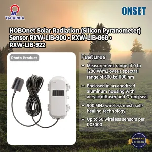 HOBOnet Solar Radiation (Silicon Pyranometer) Sensor RXW-LIB-900 • RXW-LIB-868 • RXW-LIB-922