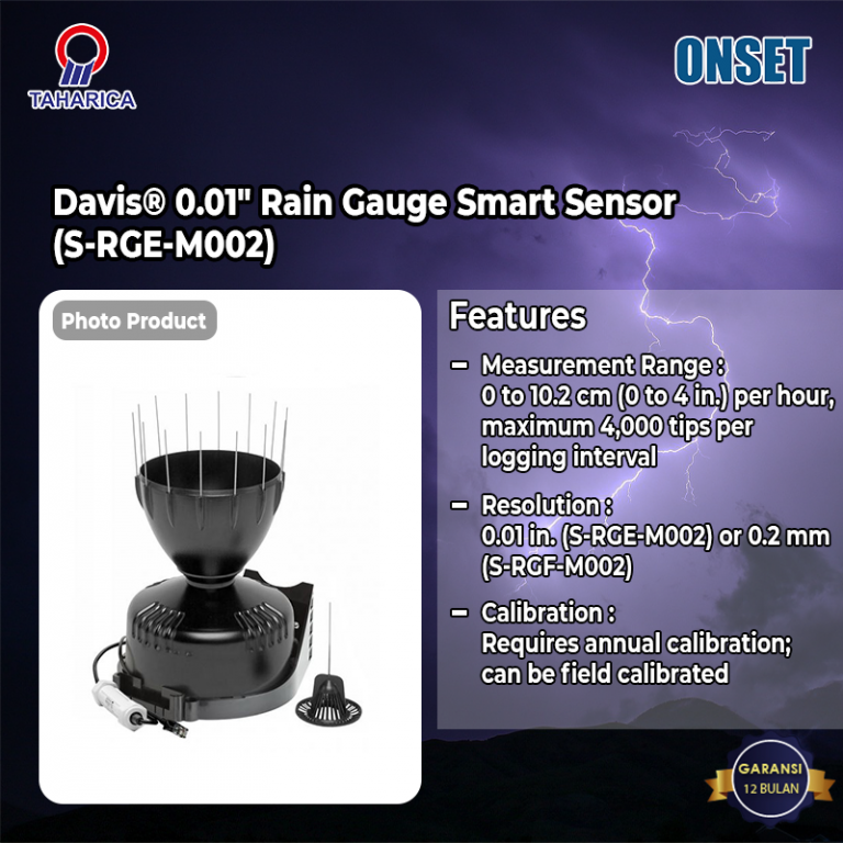 Davis® Rain Gauge Smart Sensor(SRGEM002) Alat Uji