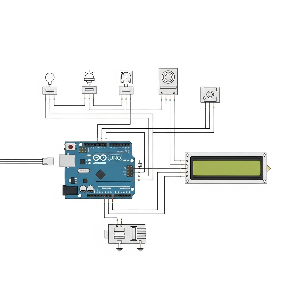 Rangkaian wiring arduino