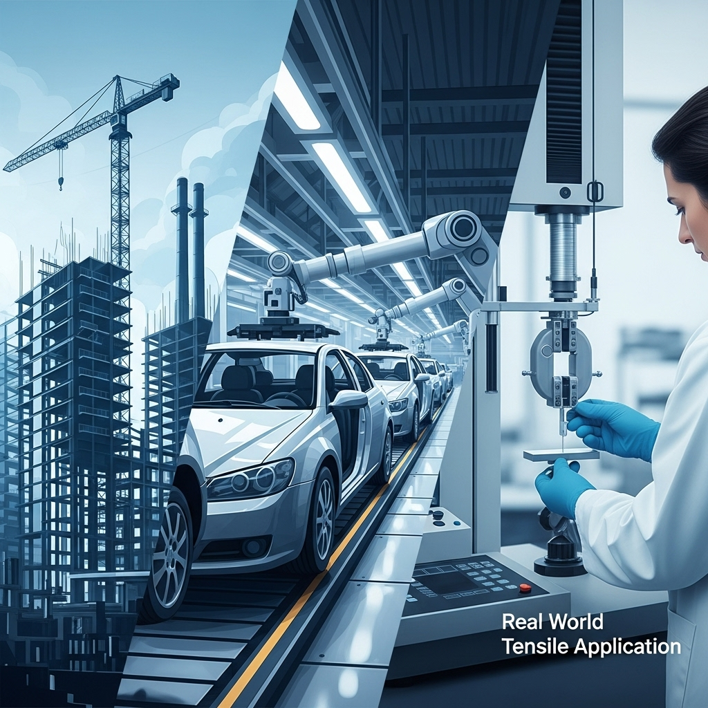 aplikasi uji tarik setiap dalam industri