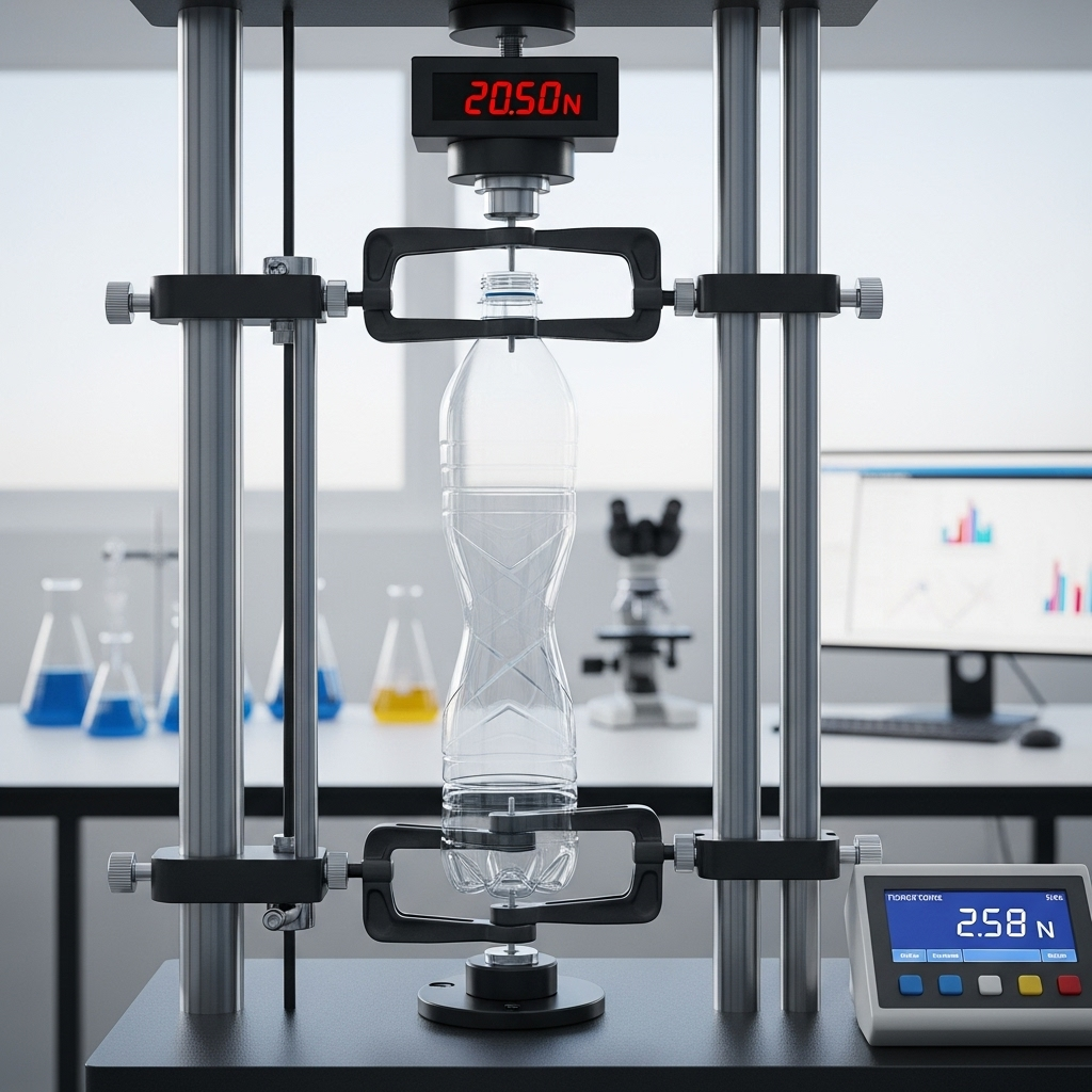 utm sedang uji tarik botol plastik