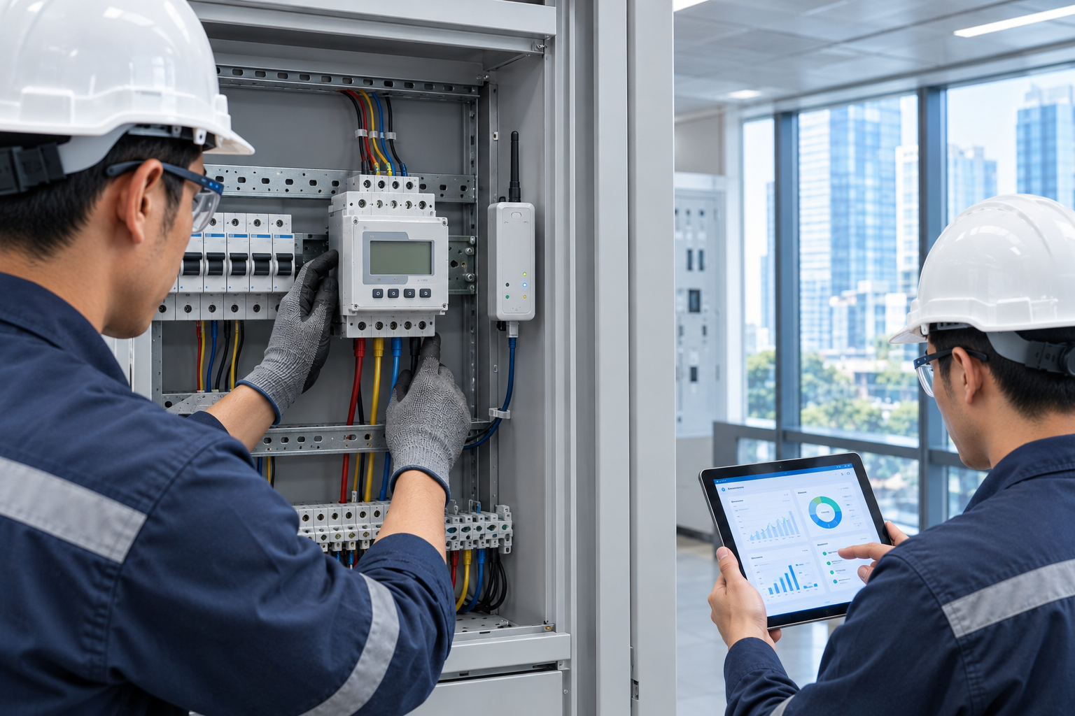 cara instalasi energy meter untuk smart building